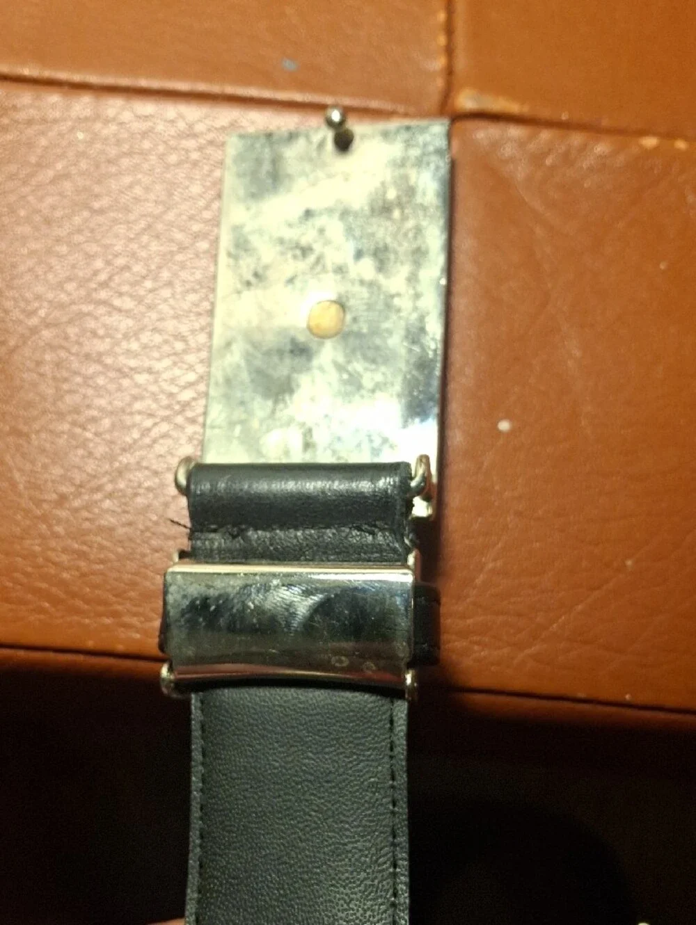 Versace Black Leather Men's Belt with Gold Medallion Buckle